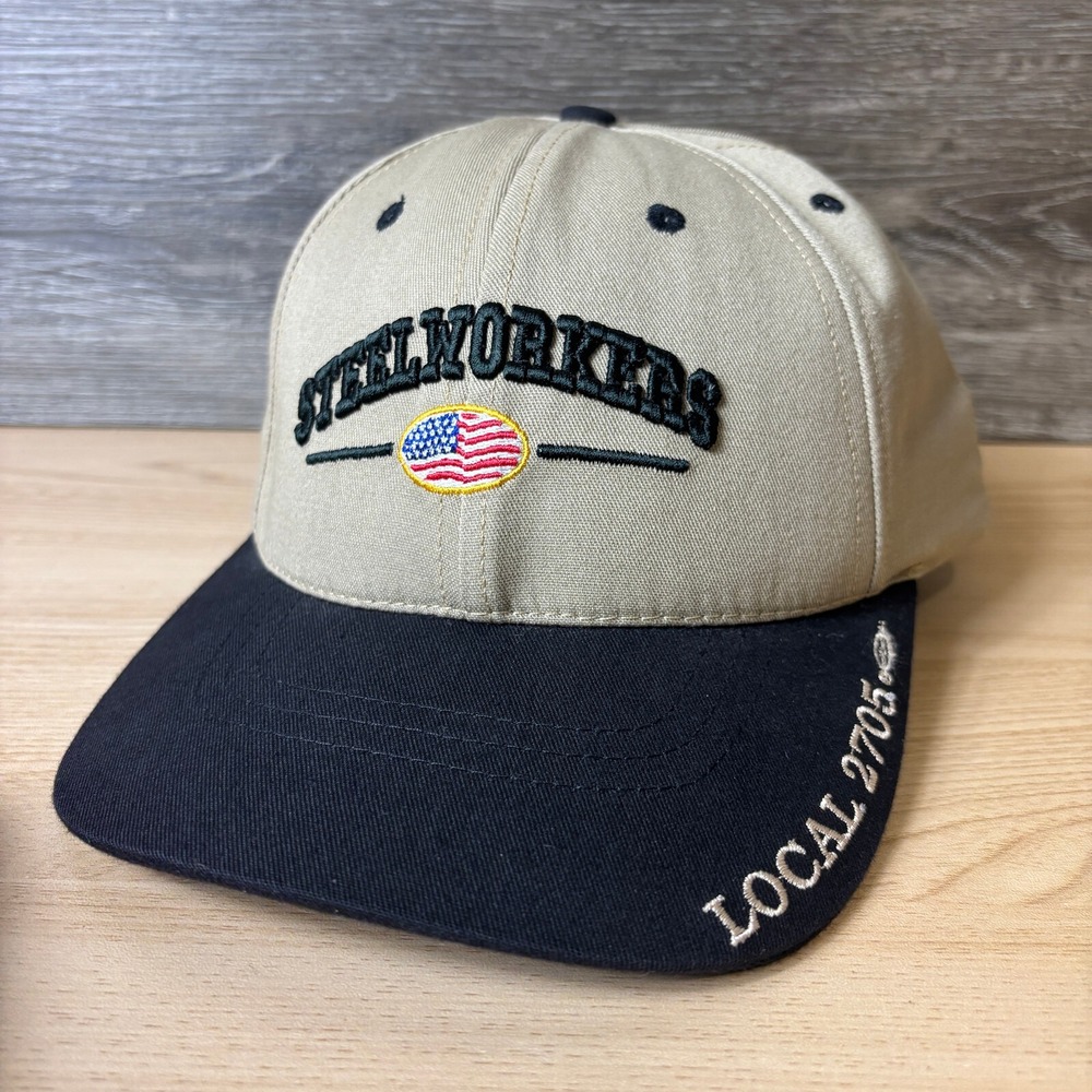 Steelworkers Hat Cap Snap Back Brown Local 2705 Adjustable
